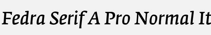 Fedra Serif A Pro Normal Italic